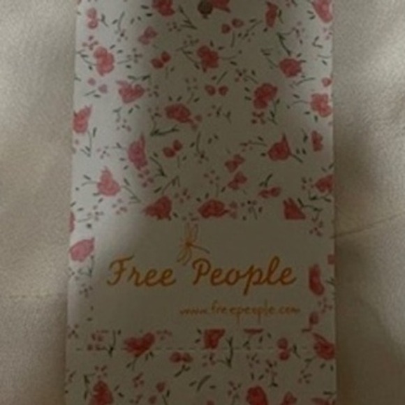 Free People Ivory Floral Print Mock Neck Long Sleeve Tunic Top Size L OB686064 - Picture 5 of 6